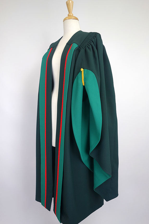 University of Leeds PhD Graduation Gown Set - Gown, Hood and Bonnet